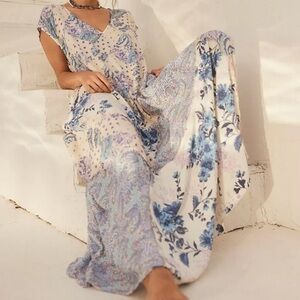 Free People Desert Flower Patched Maxi Dress Size Small